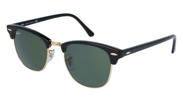 Sunglasses RAY-BAN RB 3016 W0365 Clubmaster Classic 51/21 Unisex Noir /  Doré Clubmaster Full Frame Glasses Vintage 51mmx21mm 96$CA