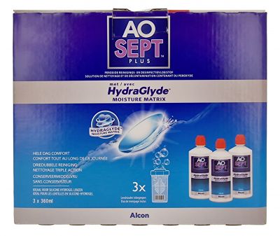 ALCON AOSEPT PLUS HydraGlyde Coffret Eco 3 x 360 ml
